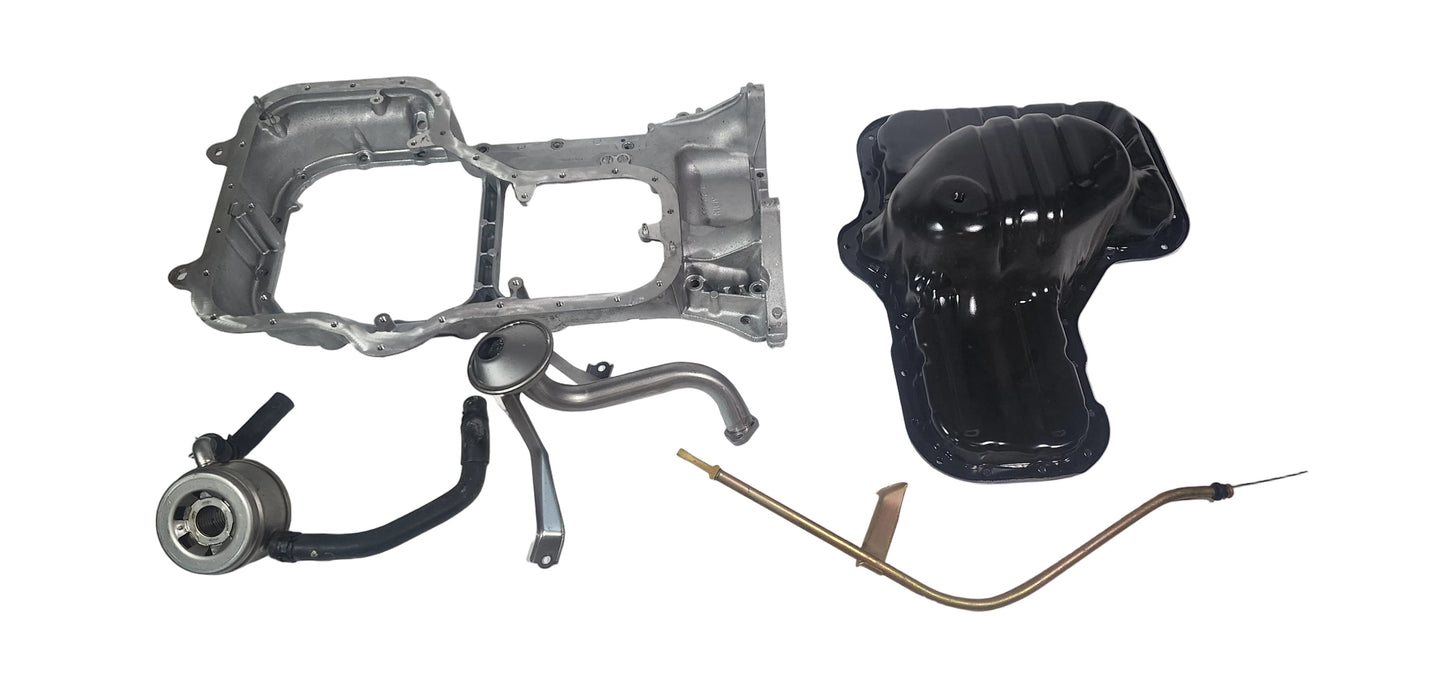 Toyota Tundra 2UZ Upper and Lower Oil Pan, Oil Pickup, Oil Cooler, Dip Stick and Tube