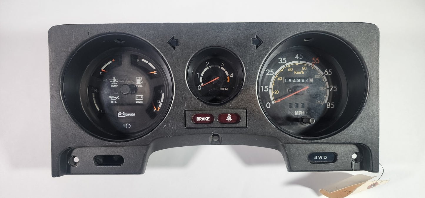 FJ60 Land Cruiser gauge cluster with trim