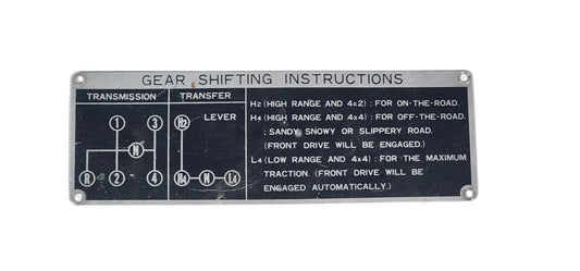 FJ40 4 Speed Glove Box Plate