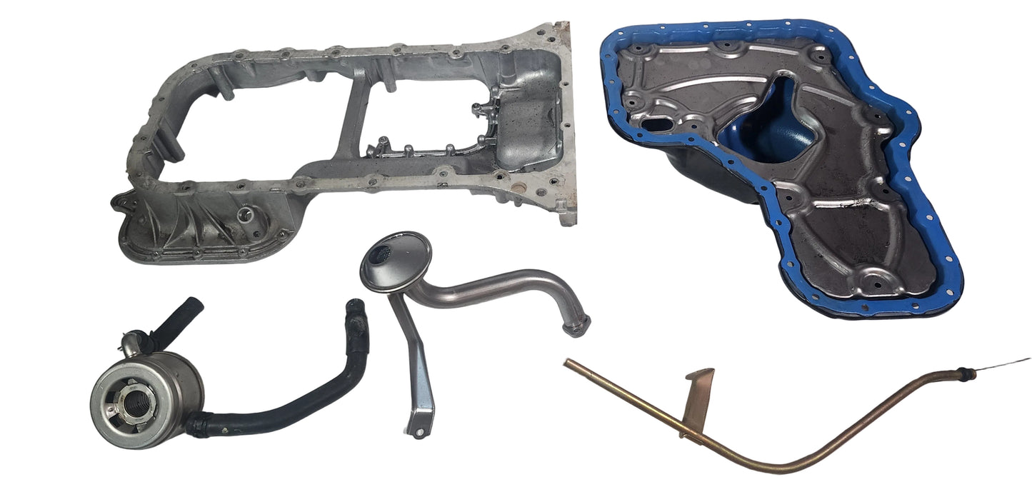 Toyota Tundra 2UZ Upper and Lower Oil Pan, Oil Pickup, Oil Cooler, Dip Stick and Tube