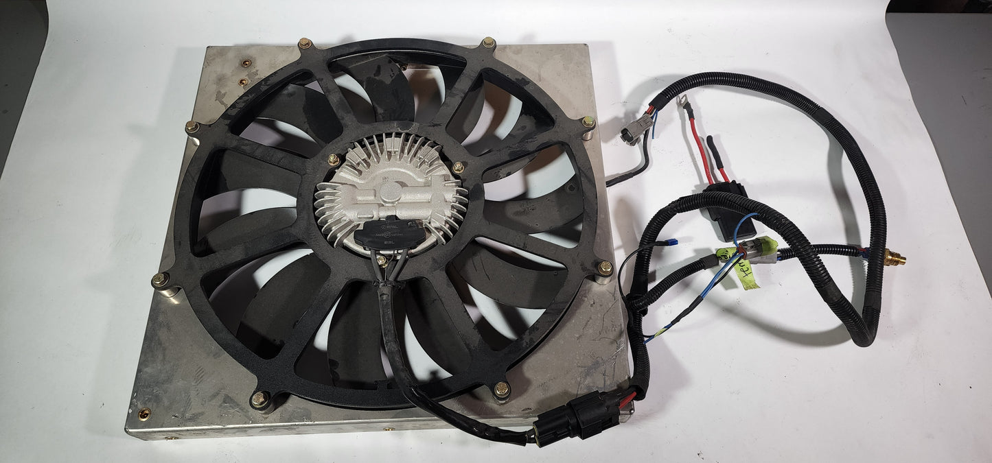 Spal Sealed Brushless Cooling Fan, Shroud, and Harness