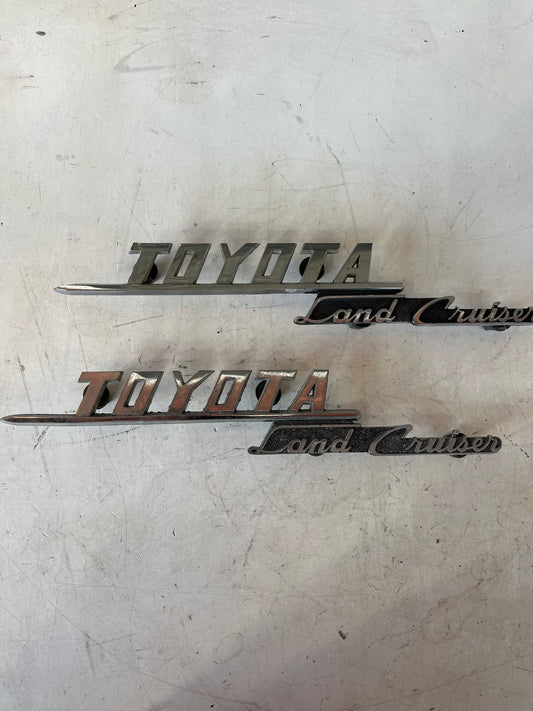 Used Pair Of Early FJ40 Apron Emblems